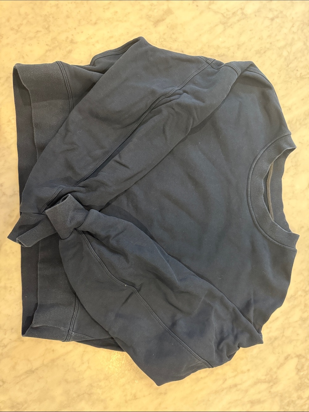 lululemon athletica Women's cropped Crewneck Sweatshirt - Navy Blue